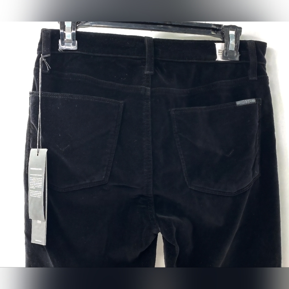 Hudson Nix Black Velvet Lace Up Legs High Rise Jeans Size 29 NWT - Picture 5 of 7